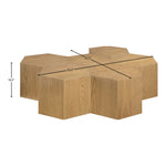 Eternal Oak Wood 6pc. Modular Coffee Table in Natural