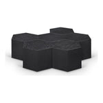 Eternal Oak Wood 7pc. Modular Coffee Table in Black