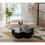 Eternal Oak Wood 7pc. Modular Coffee Table in Black