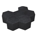 Eternal Oak Wood 7pc. Modular Coffee Table in Black