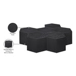 Eternal Oak Wood 7pc. Modular Coffee Table in Black