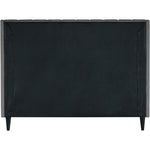 Eva Velvet Upholstered King Bed in Grey
