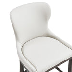 Blair Wood Upholstered Barstool in White