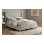 Penny Chenille Fabric Upholstered King Bed in Grey