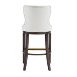 Blair Wood Upholstered Barstool in White