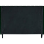Eva Velvet Upholstered Queen Bed in Green