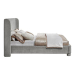 Penny Chenille Fabric Upholstered King Bed in Grey