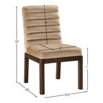 Evelyn Velvet Upholstered Dining Chair in Beige