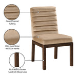 Evelyn Velvet Upholstered Dining Chair in Beige