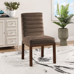 Evelyn Velvet Upholstered Dining Chair in Brown