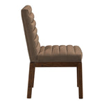 Evelyn Velvet Upholstered Dining Chair in Brown