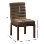Evelyn Velvet Upholstered Dining Chair in Brown