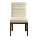 Evelyn Velvet Upholstered Dining Chair in Cream