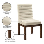 Evelyn Velvet Upholstered Dining Chair in Cream