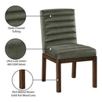 Evelyn Velvet Upholstered Dining Chair in Green