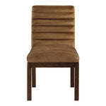 Evelyn Velvet Upholstered Dining Chair in Saddle