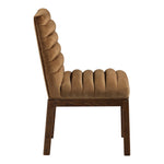 Evelyn Velvet Upholstered Dining Chair in Saddle
