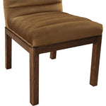 Evelyn Velvet Upholstered Dining Chair in Saddle
