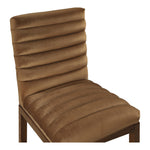 Evelyn Velvet Upholstered Dining Chair in Saddle