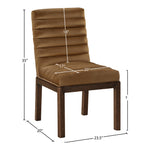Evelyn Velvet Upholstered Dining Chair in Saddle
