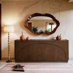 Everson Oak Veneer And Solid Wood Sideboard/Buffet in Brown