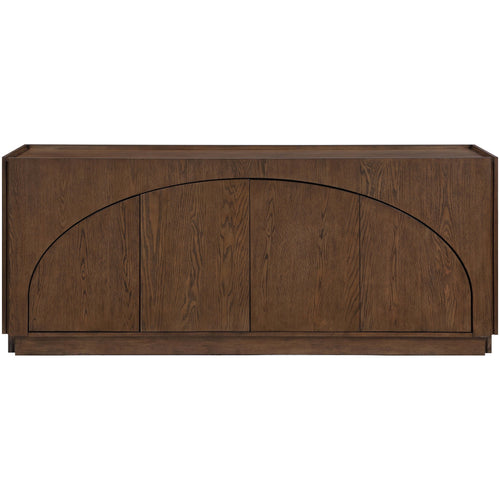 Everson Oak Veneer And Solid Wood Sideboard/Buffet in Brown