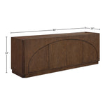 Everson Oak Veneer And Solid Wood Sideboard/Buffet in Brown
