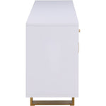 Excel Lacquer Finish And Stainless Steel Sideboard / Buffet in White