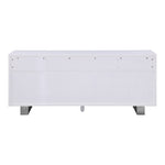 Excel Lacquer Finish And Stainless Steel Sideboard / Buffet in White