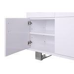 Excel Lacquer Finish And Stainless Steel Sideboard / Buffet in White