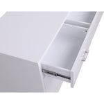 Excel Lacquer Finish And Stainless Steel Sideboard / Buffet in White