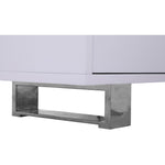 Excel Lacquer Finish And Stainless Steel Sideboard / Buffet in White