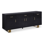 Excel Lacquer Finish And Stainless Steel Sideboard / Buffet in Grey