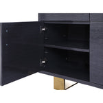 Excel Lacquer Finish And Stainless Steel Sideboard / Buffet in Grey