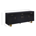 Excel Lacquer Finish And Stainless Steel Sideboard / Buffet in Grey
