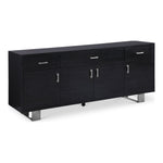 Excel Lacquer Finish And Stainless Steel Sideboard / Buffet in Grey