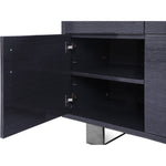 Excel Lacquer Finish And Stainless Steel Sideboard / Buffet in Grey
