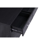 Excel Lacquer Finish And Stainless Steel Sideboard / Buffet in Grey