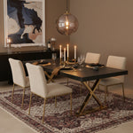 Excel 84" / 123.5" Lacquer Finish Top And Stainless Steel Base Extendable 2 Leaf Extendable Dining Table (3 Boxes) in Grey