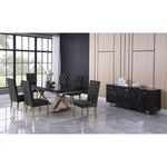 Excel 84" / 123.5" Lacquer Finish Top And Stainless Steel Base Extendable 2 Leaf Extendable Dining Table (3 Boxes) in Grey
