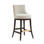 Lucia Chenille Wood Upholstered Barstool in Natural