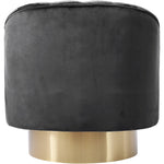 Farrah Velvet Upholstered Swivel Accent Chair in Grey