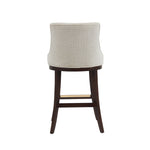 Lucia Chenille Wood Upholstered Barstool in Natural