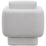 Alessandra Chenille Fabric Upholstered Swivel Accent Chair in Cream