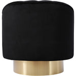 Farrah Velvet Upholstered Swivel Accent Chair in Black
