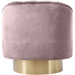 Farrah Velvet Upholstered Swivel Accent Chair in Pink