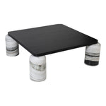 Ferrara Marble Base And Oak Wood Top Coffee Table (3 Boxes) in Panda