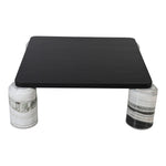 Ferrara Marble Base And Oak Wood Top Coffee Table (3 Boxes) in Panda