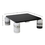 Ferrara Marble Base And Oak Wood Top Coffee Table (3 Boxes) in Panda