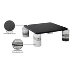 Ferrara Marble Base And Oak Wood Top Coffee Table (3 Boxes) in Panda